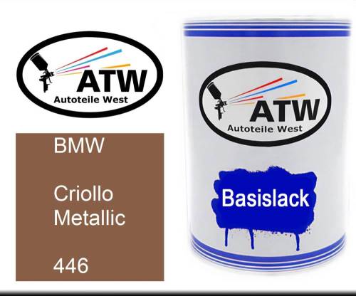 BMW, Criollo Metallic, 446: 500ml Lackdose, von ATW Autoteile West.